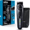 Braun All-in-One Style Kit Series 5 5470, 9-in-1 Trimmer for Men w/Beard Trimmer, Body Trimmer for Manscaping, Gillette Fusion5 ProGlide Razor, 40 Length Settings, Rechargeable Battery, Cordless