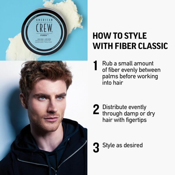 American Crew Men's Hair Fiber, Like Hair Gel with High Hold & Low Shine, 3 oz