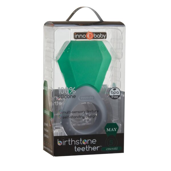 INNOBABY TEETHIN' Smart Birthstone Ring TEETHER - May (Emerald)