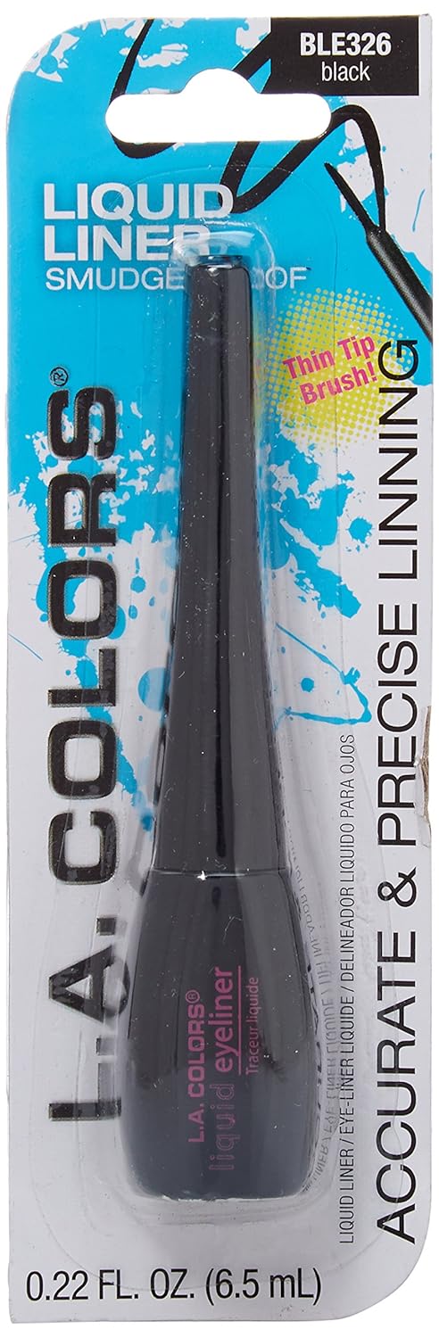 L.A. COLORS Thin Tip Liquid Liner (carded), Black CBLE326