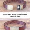 Leather Bracelet for Men Personalized Hidden Secret Message Custom Text, Quote, Date, Boyfriend Gift Unique Handmade Gifts for Son, Friend, Husband