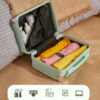 14inch Multifunctional Lady's Cosmetic for Case Travel Hand Luggage Portable Carrying Makeup Bag Suitcase, Green
