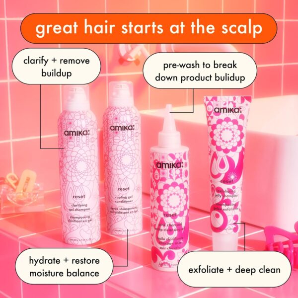 Amika Reset Pink Charcoal Scalp Cleansing Oil Unisex 6.7 oz (Pack of 1)