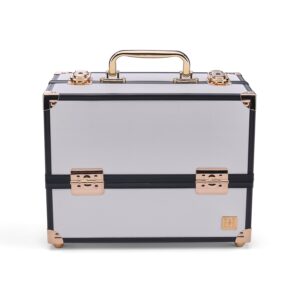 Caboodles Women's Make Me Over Train Case, White