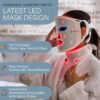 Lifepro Red Light Therapy Face Mask - LED Light Therapy Mask with 3 Colors for Face and Neck - Portable Skin Care Device for at-Home Facials