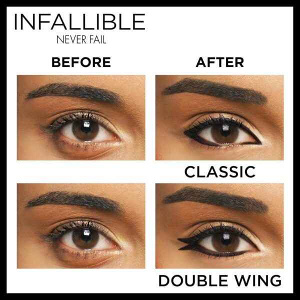 L'Oreal Paris Makeup Infallible Never Fail Original Mechanical Pencil Eyeliner with Built in Sharpener, Brown, 0.008 oz.