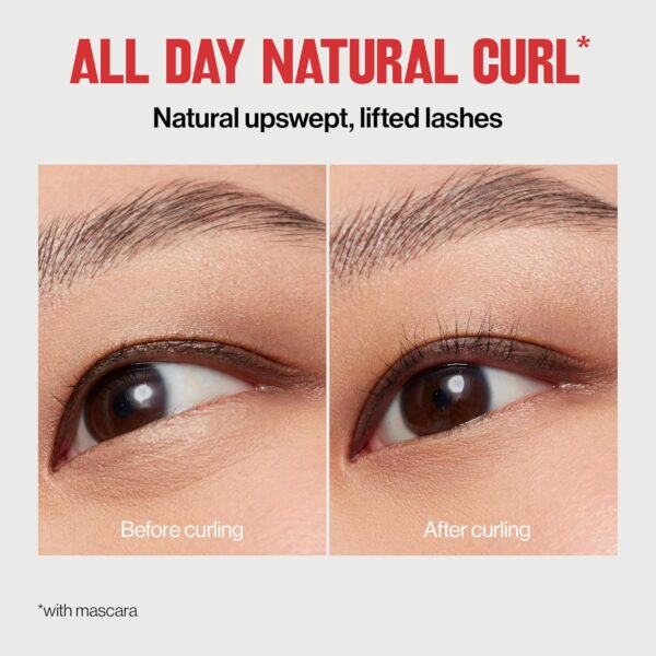 Revlon Natural Curl Lash Curler, Gives a Natural Eyelash Lift, with Finger Grips for a Non Slip Grip, Easy to Use, 1 Count