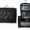 Amazon Basics Travel Toiletry Bag for Men and Women, Hanging Toiletry Bag, Dopp Kit with 2 Side Pockets, Multiple Interior Pockets, Durable 1680D Polyester, Handles Bathroom Spills/Splashes, Black