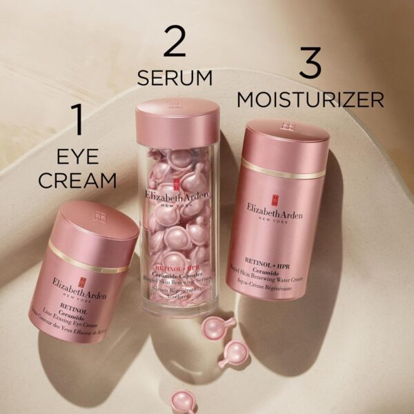 Elizabeth Arden Retinol + HPR Ceramide Rapid Skin Renewing Anti-Aging Face Serum Capsules, Fine Lines & Wrinkles Treatment with Peptides, Vitamin E, & Niacinamide