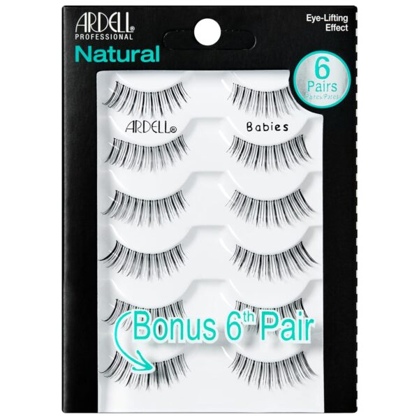Ardell False Eyelashes Natural Lashes Babies Black - Lightweight, Short Length, Reusable Fake Lashes, 1 Pack