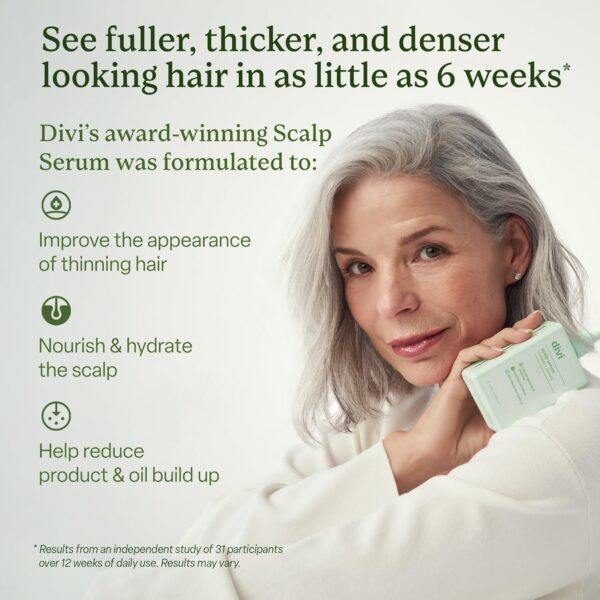 Divi Scalp Serum for Thinning Hair, 30ml – Clinically Tested, Nourishing Formula with Amino Acids, Caffeine & Rosemary Oil – Promotes Healthy Scalp & Fuller-Looking Hair, Reduces Oil & Product Buildup