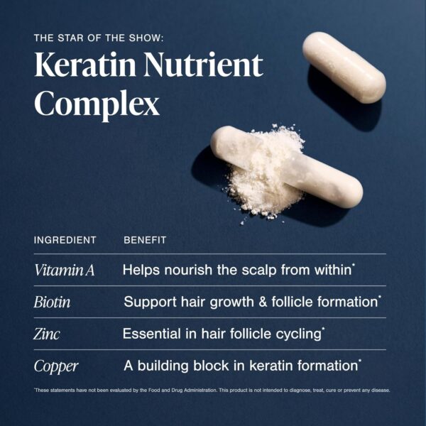 Viviscal 4D Hair Growth Cycle Supplements for Women for Full, Strong, and Healthy Hair; Made with Keratin, Vitamin A, Biotin, Zinc, 30 Day Supply, 60 Count