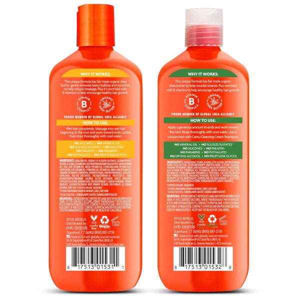 Cantu Shampoo & Conditioner with Shea Butter for Natural Hair, 13.5 fl oz (Pack of 2)