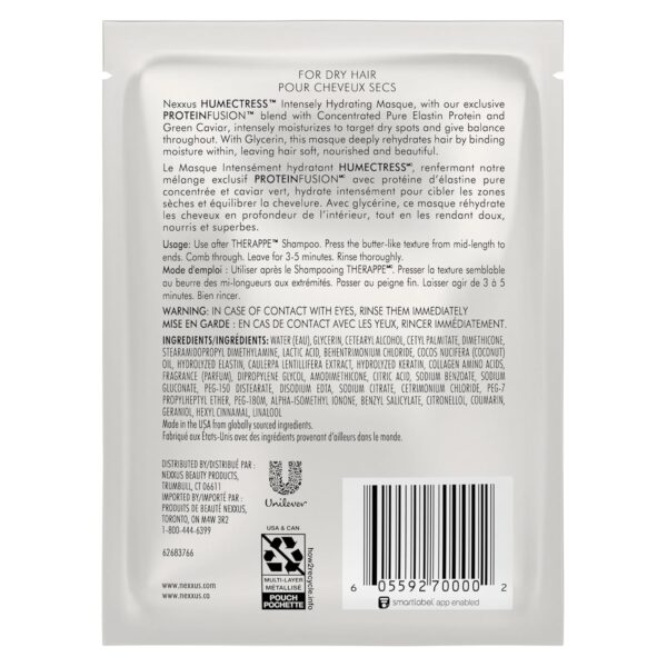 Nexxus Humectress Moisturizing Hair Masque for Dry Hair Pack of 10 deep conditioning hair treatment 1.5 oz