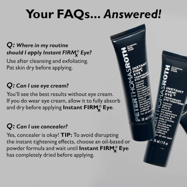 Peter Thomas Roth | Instant FIRMx® Temporary Eye Tightener | Firm and Smooth the Look of Fine Lines, 1 oz