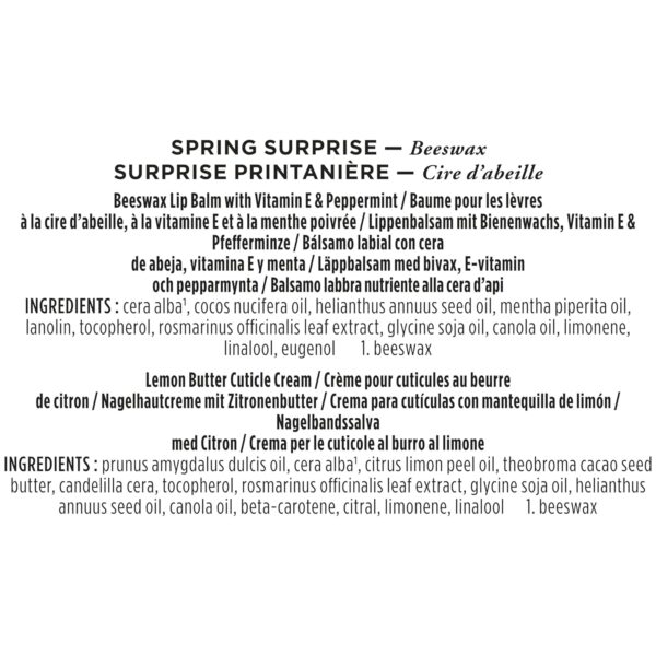 Burt's Bees Gifts Ideas - Spring Surprise Set, Original Beeswax Lip Balm and Lemon Butter Cuticle Cream, Natural Origin Lip Moisturizer With Responsibly Sourced Beeswax, 2 Count