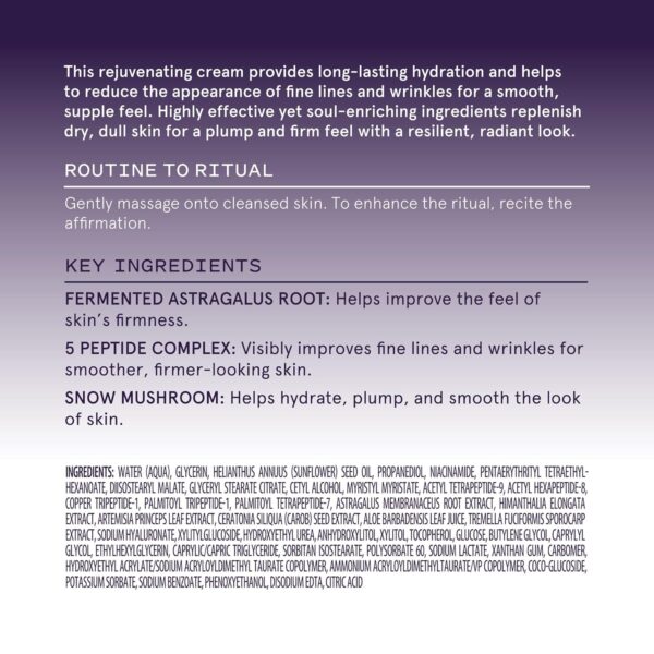 Keys Soulcare Firm Belief Smoothing Peptide Cream, Helps Reduce Fine Lines for Firm, Plump & Ultra Hydrated Skin, Vegan, Cruelty Free, 1.7 Oz (50ml)