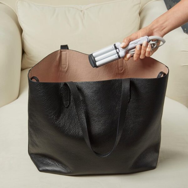 Conair Travel Beach Waver Curling Iron, Portable Hair Waver with Triple Barrel Ceramic in White by Travel Smart