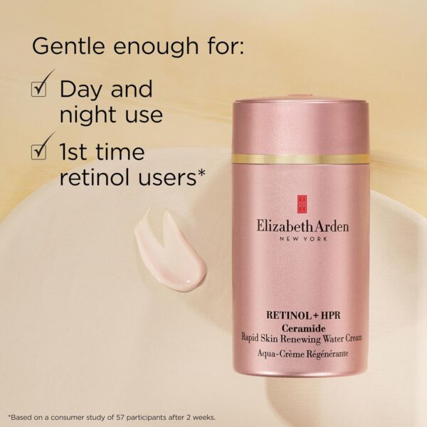 Elizabeth Arden Retinol Serum Wrinkle Filler + HPR Next Generation Retinoid, Ceramide, and Peptide Rapid Skin Renewing Water Day and Night Cream for Face and Neck