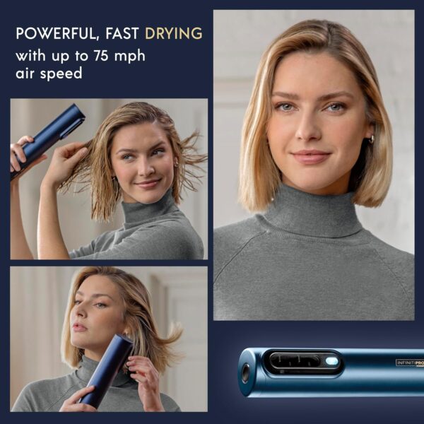DigitalAIRE Hair Dryer | Drying Wand, Straightener, Styler, All in One | Powerful, Fast Blow Dryer with High Performance Straightening Brush, Volumizing Brush, and Styling Pick