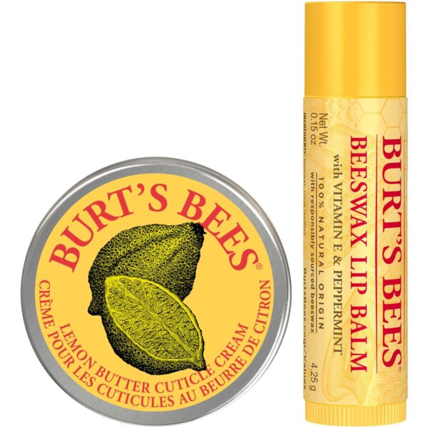 Burt's Bees Gifts Ideas - Spring Surprise Set, Original Beeswax Lip Balm and Lemon Butter Cuticle Cream, Natural Origin Lip Moisturizer With Responsibly Sourced Beeswax, 2 Count