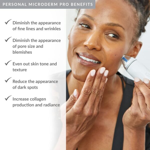 PMD Personal Microderm Pro - At-Home Microdermabrasion Machine with Kit for Face & Body - Exfoliating Crystals and Vacuum Suction for Fresh and Radiant Skin - High & Low Speed Options