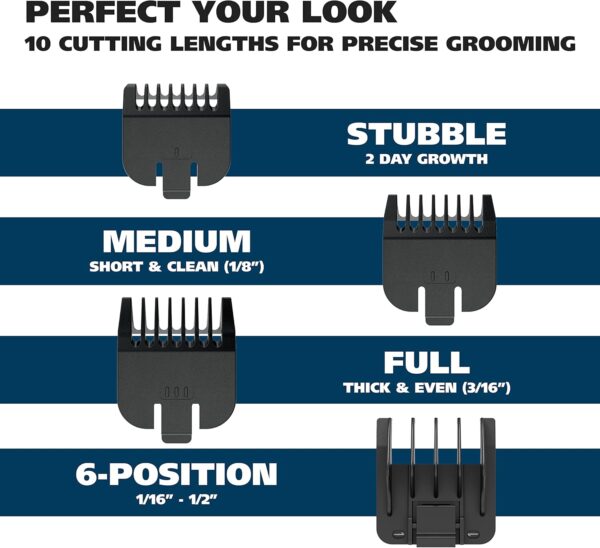 Wahl Groomsman Battery Operated Facial Hair Trimmer for Beard & Mustache Trimming Including Light Detailing and Body Grooming – Model 9906-717V