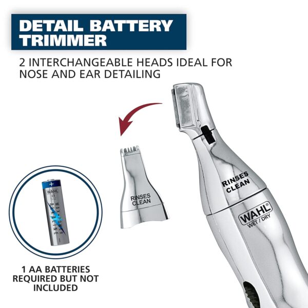 Wahl USA Clipper Home Barber Kit Electric Corded Clipper and Battery Touch Up Trimmer & Personal Groomer, 30 Piece Kit for Haircutting at Home – Model 79524-3001P