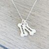 Custom Dog Bone Memorial Necklace - Memorial Necklace With Personalized Names For Dog Lovers - Pet Jewelry Puppy Animal Pendant