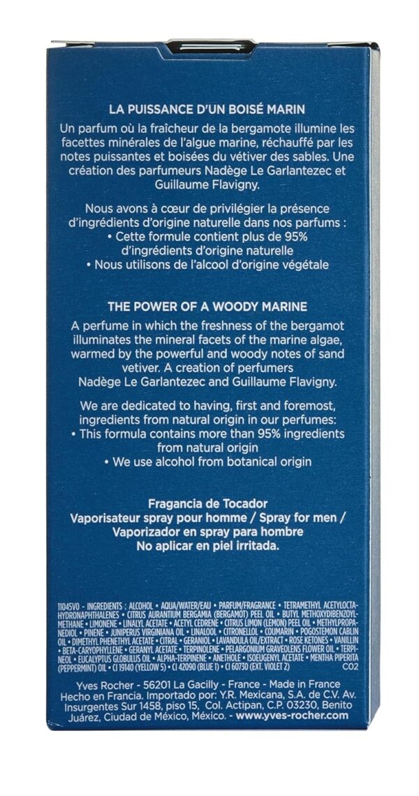 Yves Rocher Granit Bleu Eau de Toilette for Men Long Lasting Fragrance 100 ml./3.3 fl.oz.