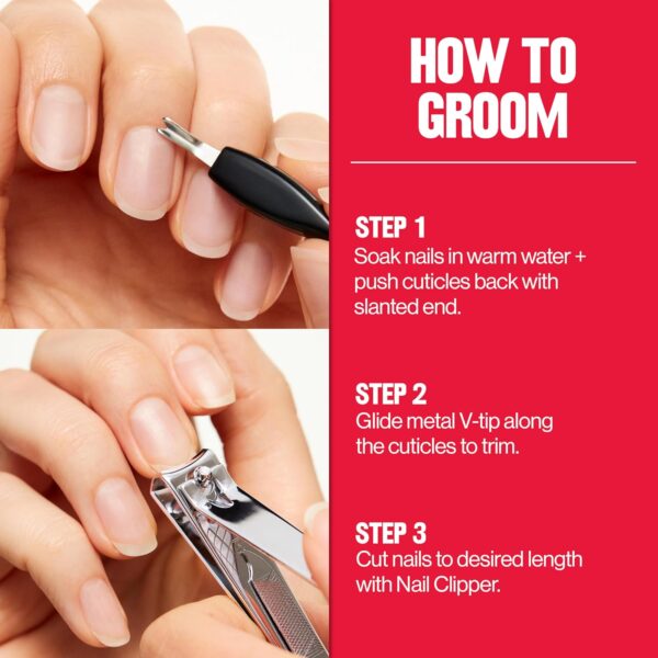 Revlon Cuticle Trimmer With Cap, High Precision V-Tip and Comfortable Grip for Gentle and Easy Trimming, 1 Count