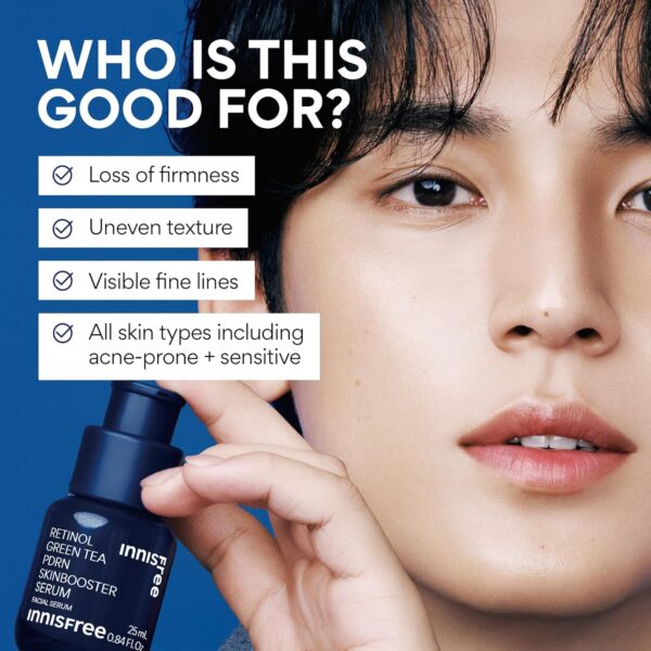 81qyJuOjoL._SL1500_.jpg innisfree Green Tea Retinol PDRN Firming Serum, Vegan Korean Skincare for Fine Lines and Skin Texture