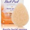 Buf-Puf Gentle Facial Sponge, Dermatologist Developed, Removes Deep Down Dirt & Makeup That Causes Breakouts and Blackheads, Reusable, Exfoliating, 1 Count