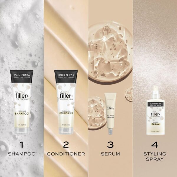 John Frieda ULTRAfiller+ Hair Density Scalp Serum for Fine Hair, Volumizing Hair Serum, Scalp Treatment for Thickening for Women and Men, 2 Oz