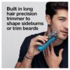 Braun Electric Series 3 Razor with Precision Trimmer, Rechargeable, Wet & Dry Foil Shaver for Men, Blue/Black, 4 Piece