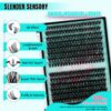Lash Clusters Kit 320Pcs 60D 80D DIY Individual Lashes Extension Kit Lash Bond And Seal Lash Remover For Eyelashes Extensions Lash Applicator Tool For False Eyelash Cluster Kit At Home(D-Mix10-16mm)