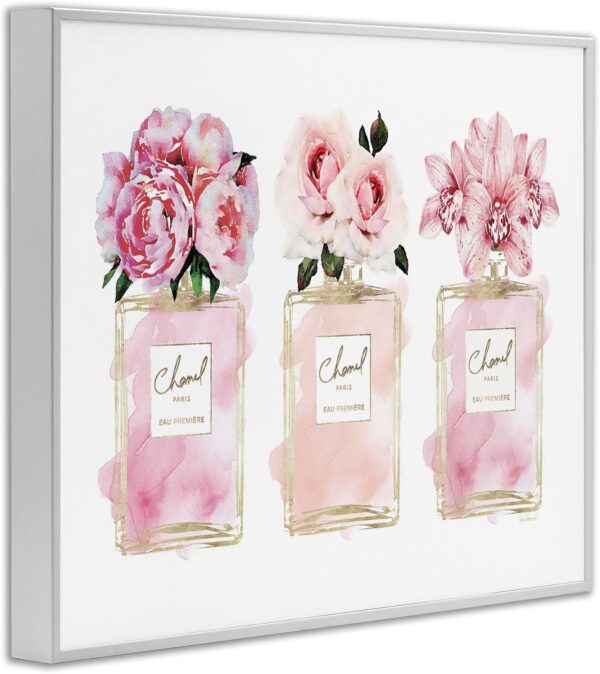 Stupell Industries Pink Flowers And Perfumes Glam Fashion Watercolor Design, Design by Amanda Greenwood
