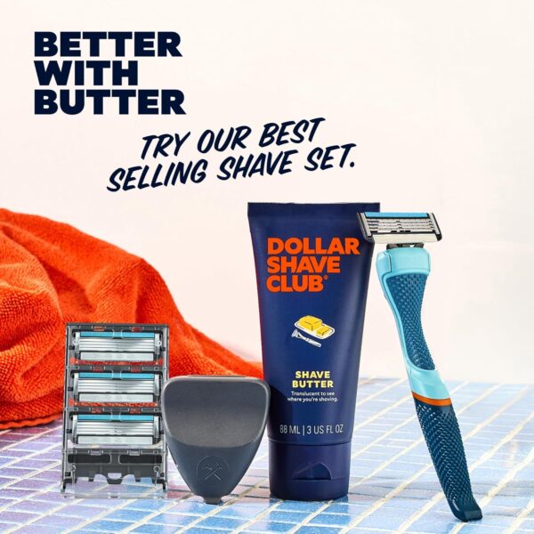 81up57rs3PL._SL1500_.jpg Dollar Shave Club | Shave Butter 2-Pack | For Sensitive Skin, A Translucent Shaving Cream & Gel Alternative, Designed For A Gentle Glide, Helps To Fight Razor Bumps and Ingrown Hairs, Blue