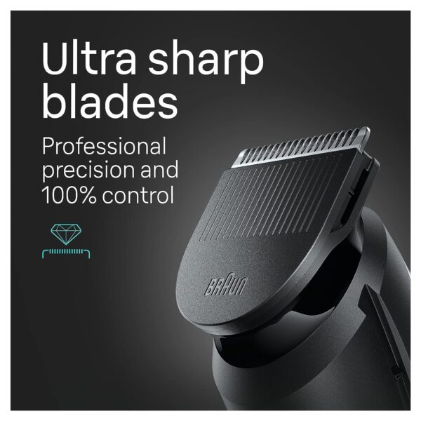 Braun All-in-One Style Kit Series 5 5490, 9-in-1 Trimmer for Men with Beard Trimmer, Body Trimmer for Manscaping, Hair Clippers & More, Ultra-Sharp Blade, 40 Length Settings, Waterproof