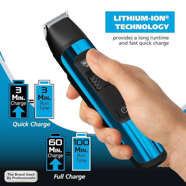 Wahl Manscaper® Total Body Grooming and Your Hair Down There Rechargeable Deluxe Hair Trimmer and Shaver with Safe-Touch Detachable Stainless Steel Precision Blades - Model 5708