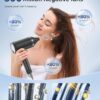 Hair Dryer, 100,000 RPM High-Speed Blow Dryers for Women & Men, Fast-Drying, 500 Million Negative Ions, Heat-Control, Low-Noise with Diffuser & Nozzle, Compact Foldable for Home Travel Use