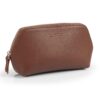 Genuine Leather Makeup Bag Cosmetic Pouch Travel Organizer Toiletry Clutch