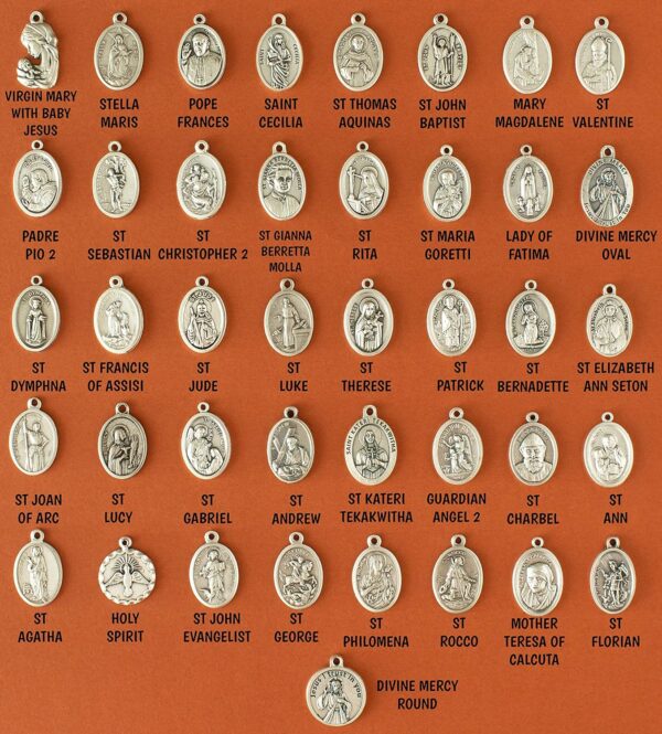 Catholic Keychain St Dymphna Medal Birthstone Saint Medal