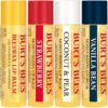 Burt's Bees Lip Balm, Beeswax, Strawberry, Coconut and Pear, and Vanilla Bean Pack, With Responsibly Sourced Beeswax, Tint-Free, Natural Lip Treatment, 4 Tubes, 0.15 oz.