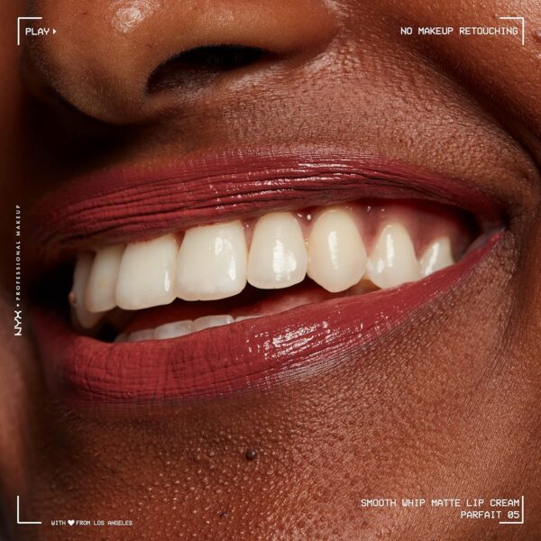 NYX PROFESSIONAL MAKEUP Smooth Whip Matte Lip Cream, Long Lasting, Moisturizing, Vegan Liquid Lipstick - Parfait (Midtone Red Nude)