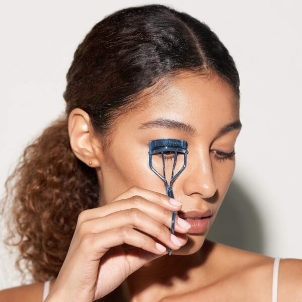 Tweezerman Classic Eyelash Curler (Bell Bottom Blue) - Lash Curler for All Eye Shapes
