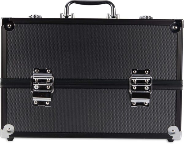Caboodles Primped & Polished 6 Tray Train Case, Dark Gray, 5.6 Pound