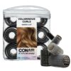 Conair Heatless Curlers 31 Count - Heatless Curls Overnight, Assorted Sizes - Self Grip Hair Rollers - Hair Styling Tools - Black & Gray - w/Storage Case