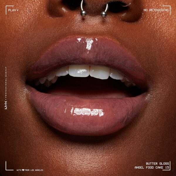 NYX PROFESSIONAL MAKEUP Butter Gloss, Non-Sticky Lip Gloss - Angel Food Cake (True Mauve)