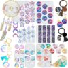 FUNSHOWCASE Zodiac Resin Molds Silicone Pack of 9 for Keychain Charms Necklace Pendant Earring Bracelet Jewelry Making